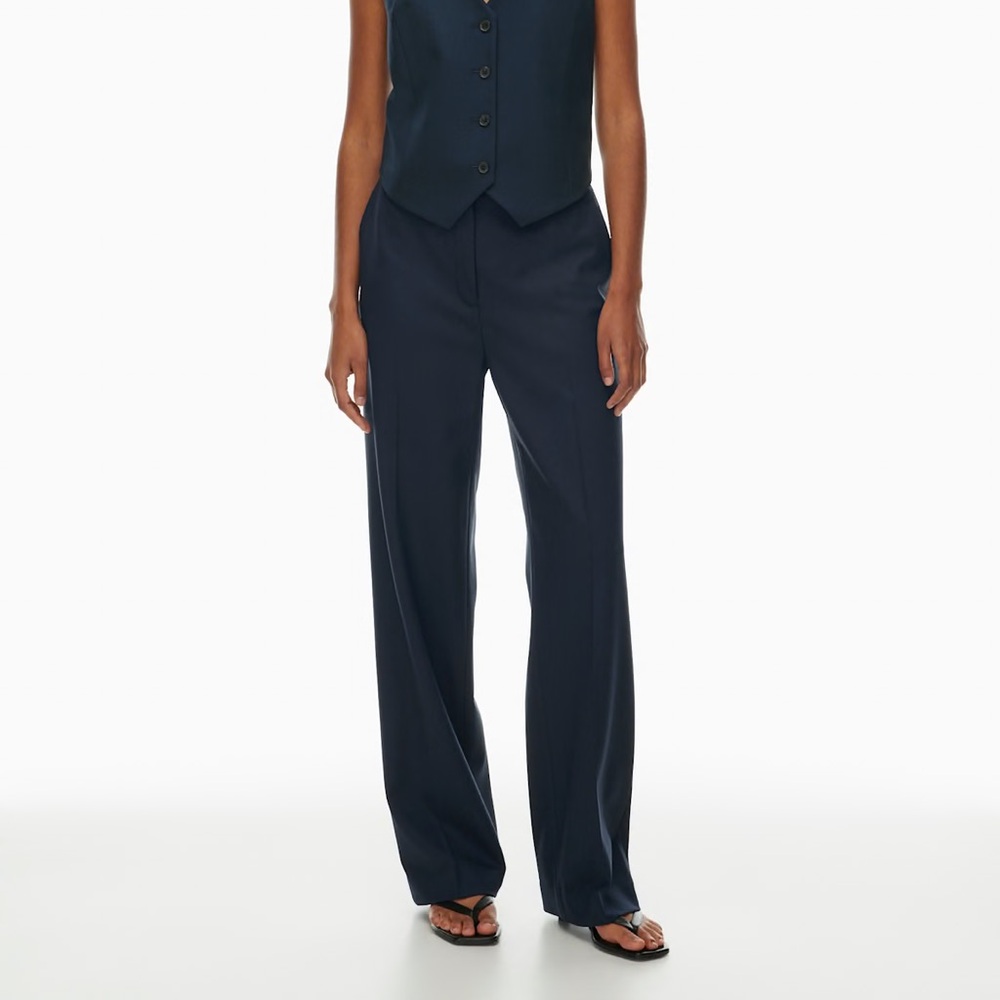 Aritzia Babaton Agency Pants - City Wool - Dark Night Navy